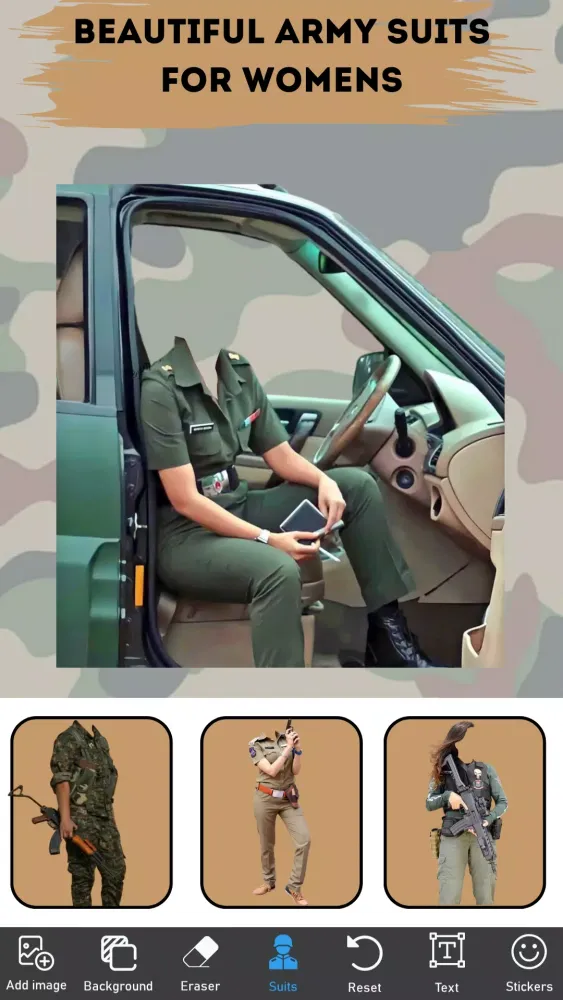 Army Suit Photo Editor應用截圖