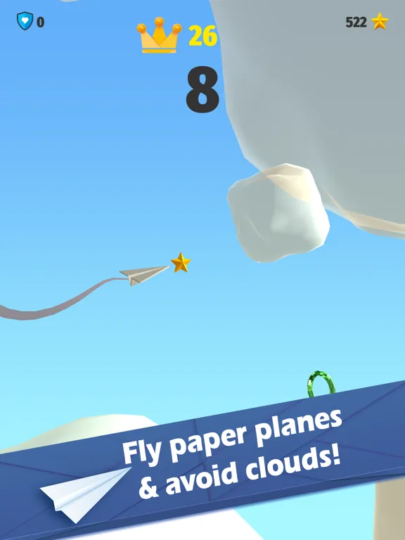 Tangkapan layar Clouds - Free Flying Paper Airplane Game iPad 