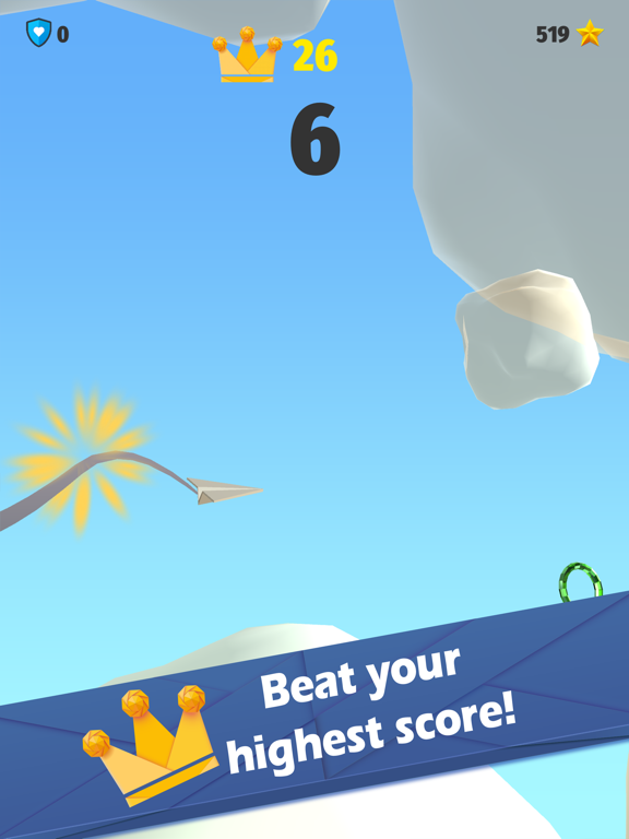 Clouds - Free Flying Paper Airplane Game iPad 应用截图