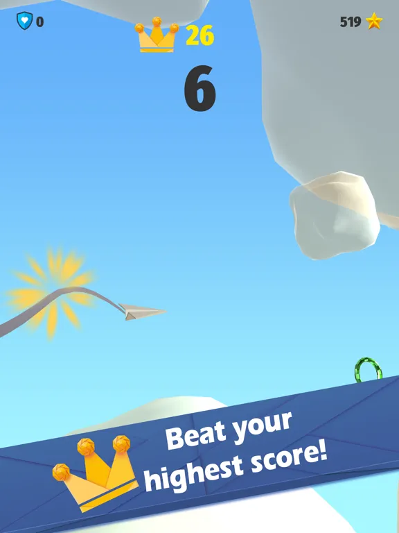 Tangkapan layar Clouds - Free Flying Paper Airplane Game iPad 