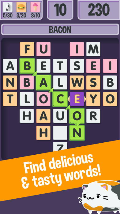 ภาพหน้าจอของ Word Quest: A Free Word Finder Game for Cat Lovers