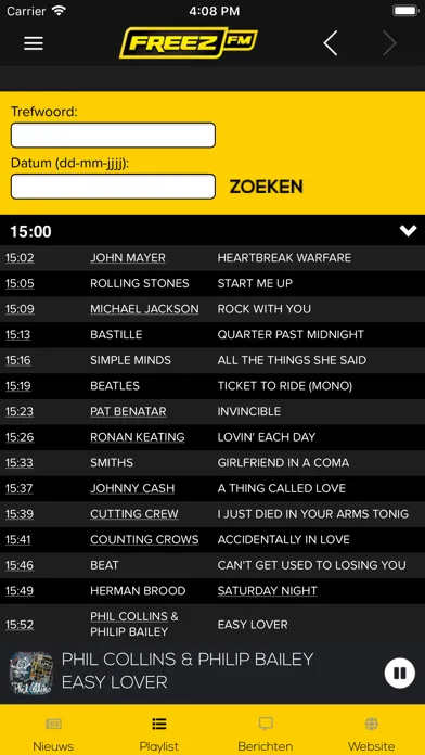 Captures d'écran de Freez FM