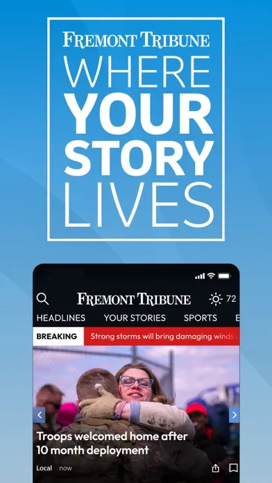 Capturas de tela do Fremont Tribune