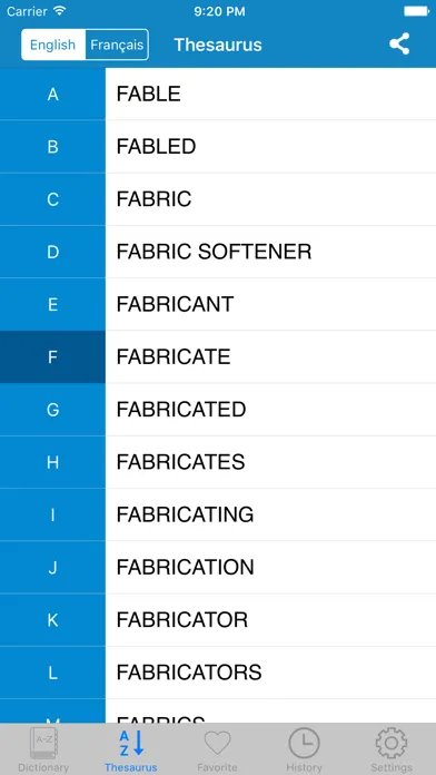 French To English & English to French Dictionary Screenshots