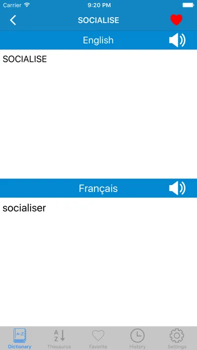 French To English & English to French Dictionary Screenshots