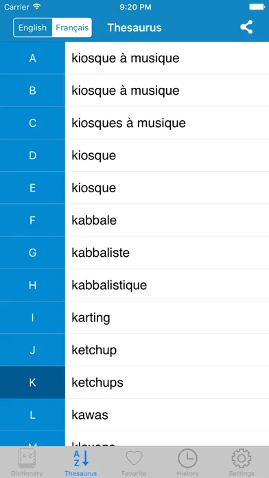 French To English & English to French Dictionary Screenshots