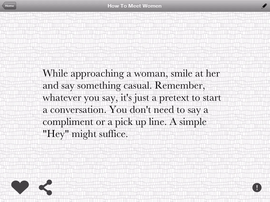 Ảnh chụp màn hình của How To Meet Women!! iPad 