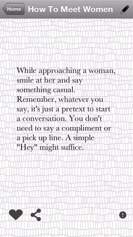 Ảnh chụp màn hình của How To Meet Women!!