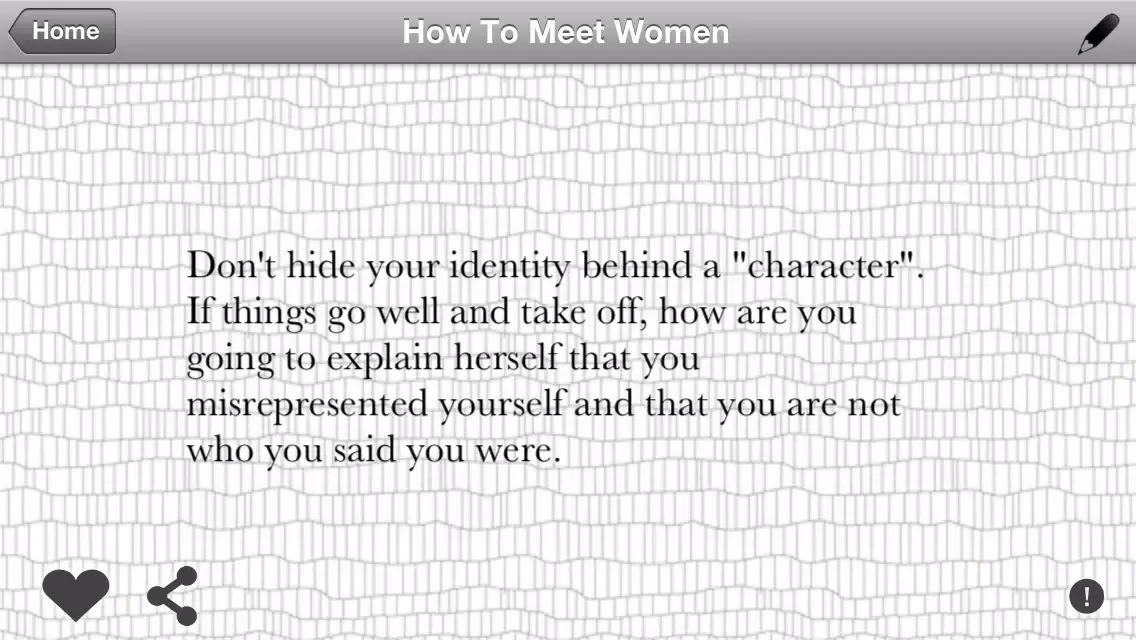 Ảnh chụp màn hình của How To Meet Women!!