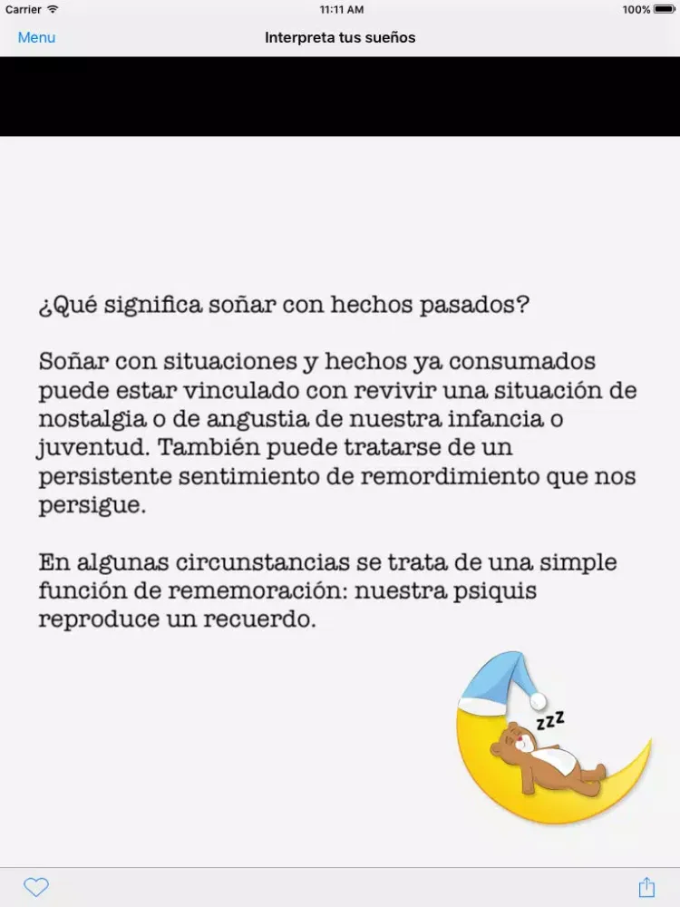 Interpreta tus sueños iPad  স্ক্রিনশট