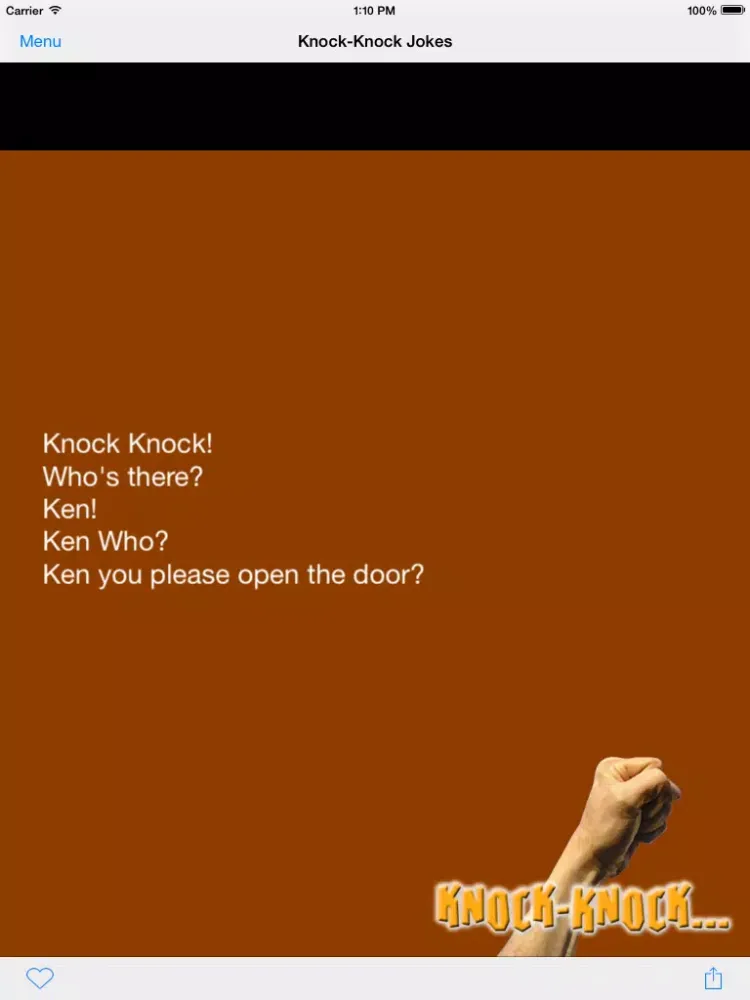 Zrzuty ekranu Knock-Knock Jokes! iPad 