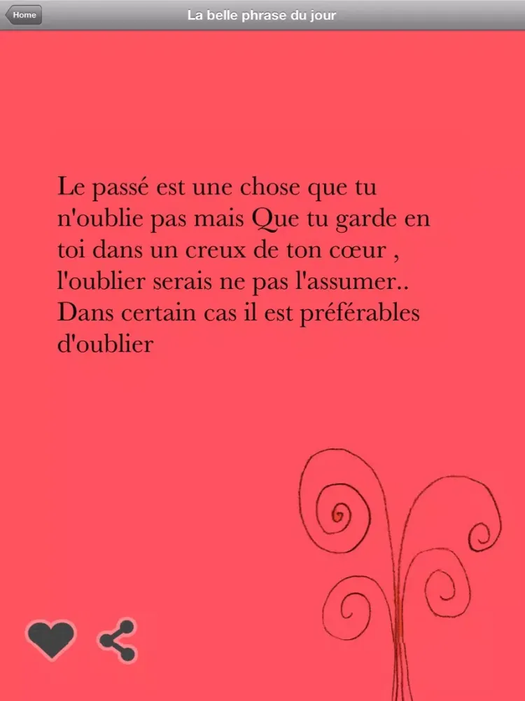Ảnh chụp màn hình của La belle phrase du jour iPad 