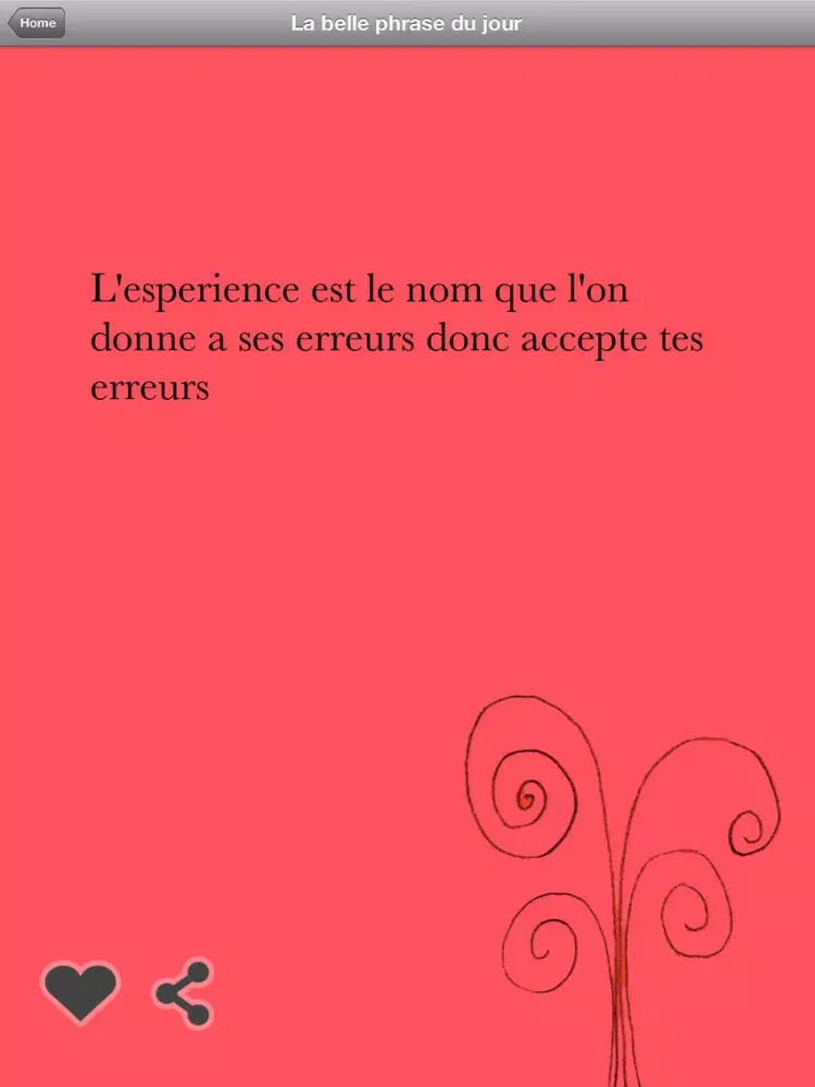 Ảnh chụp màn hình của La belle phrase du jour iPad 