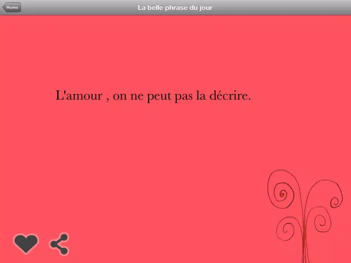 Ảnh chụp màn hình của La belle phrase du jour iPad 