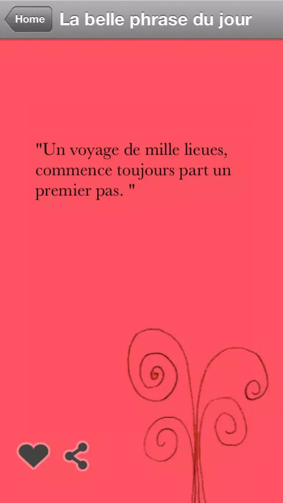 Ảnh chụp màn hình của La belle phrase du jour