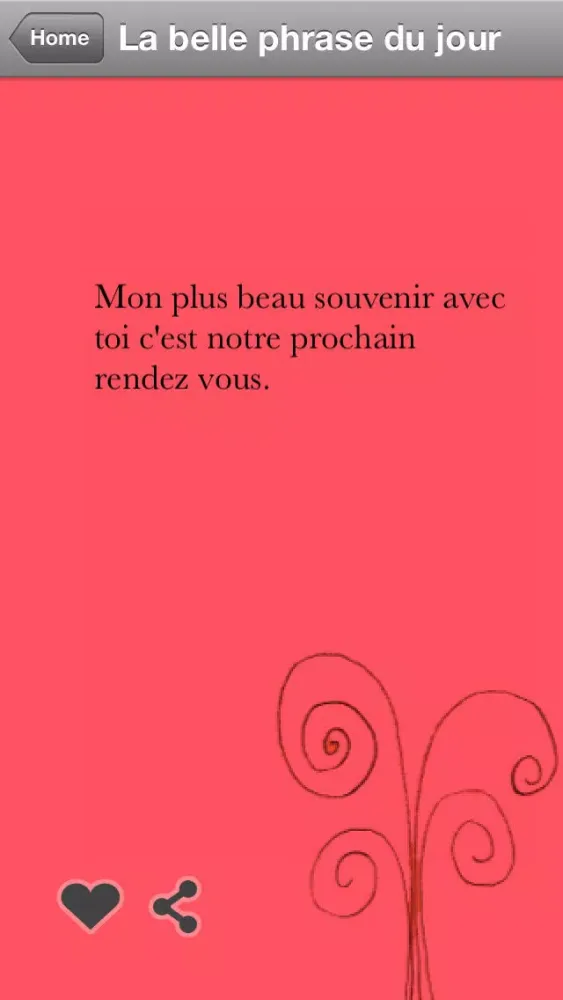 Ảnh chụp màn hình của La belle phrase du jour