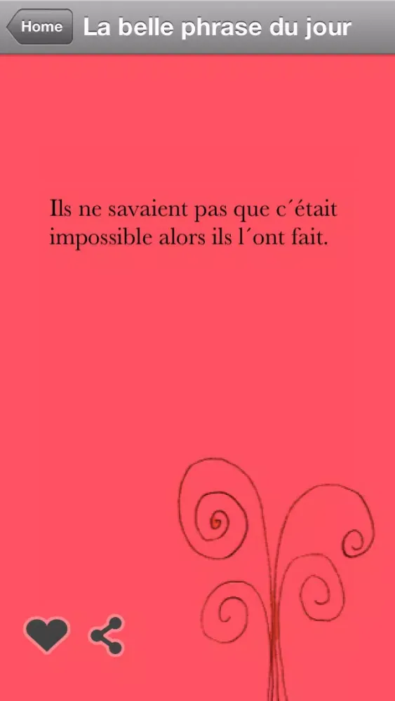 Ảnh chụp màn hình của La belle phrase du jour
