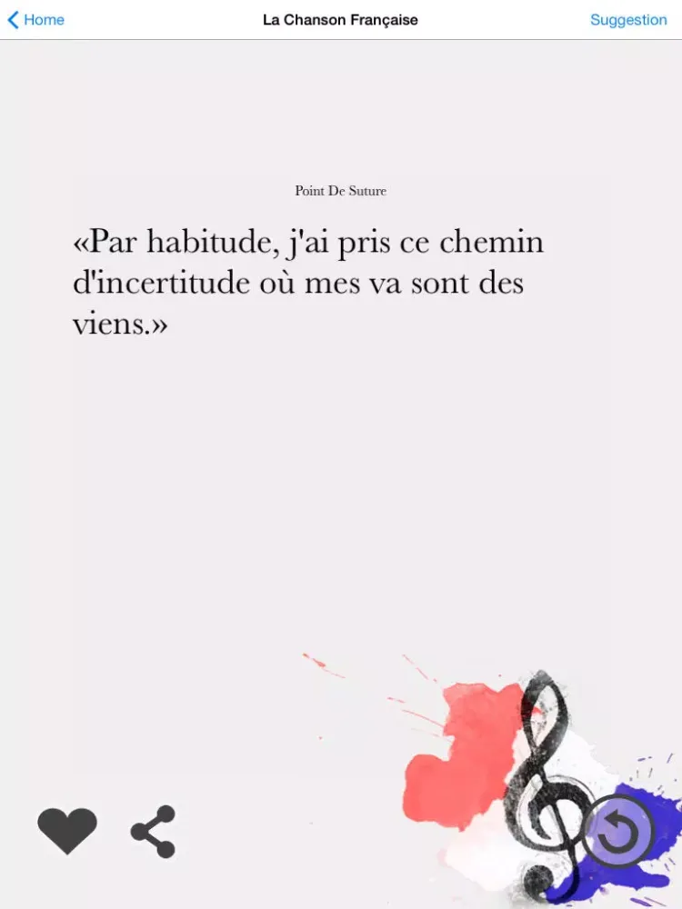ภาพหน้าจอของ La Chanson Française iPad 
