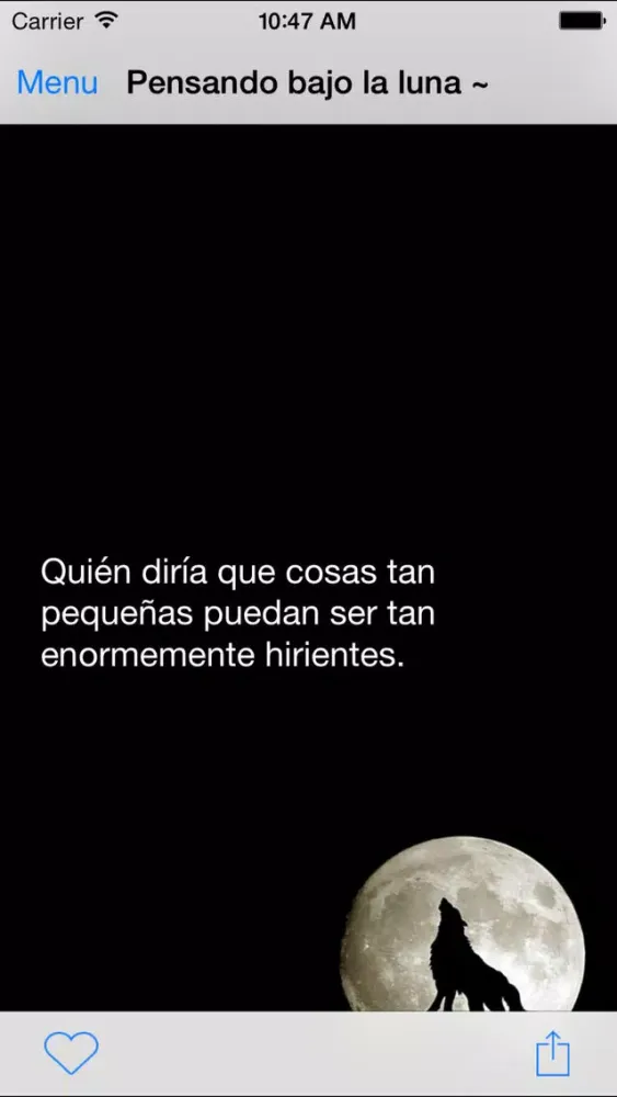 Capturas de tela do Pensando Bajo la Luna