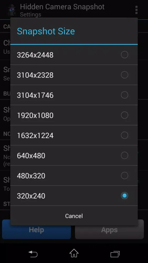 Capturas de tela do Hidden Camera Snapshot