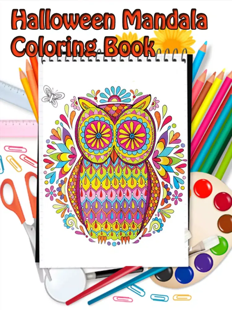 Capturas de pantalla de Halloween Mandala Coloring Book for kids iPad 