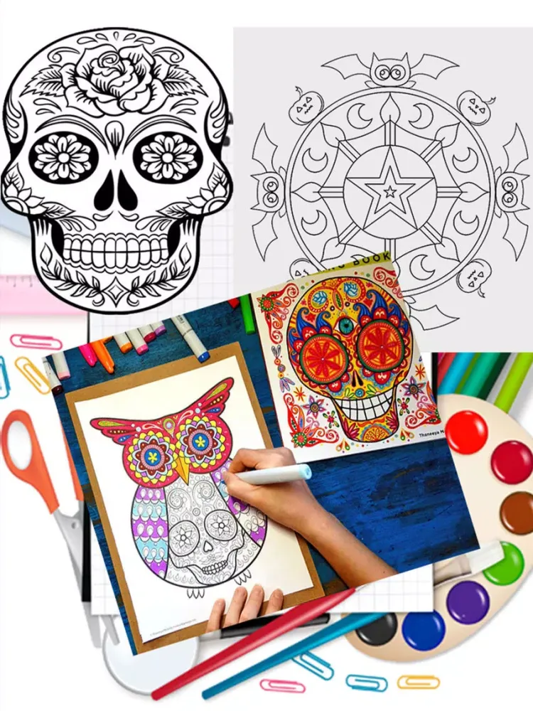 Capturas de pantalla de Halloween Mandala Coloring Book for kids iPad 