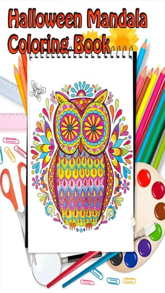Capturas de pantalla de Halloween Mandala Coloring Book for kids
