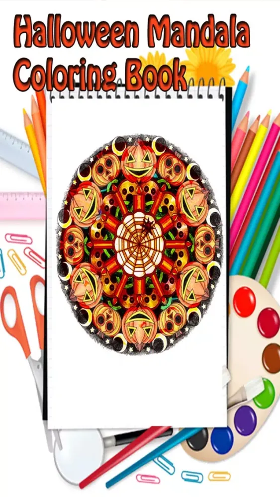 Capturas de pantalla de Halloween Mandala Coloring Book for kids
