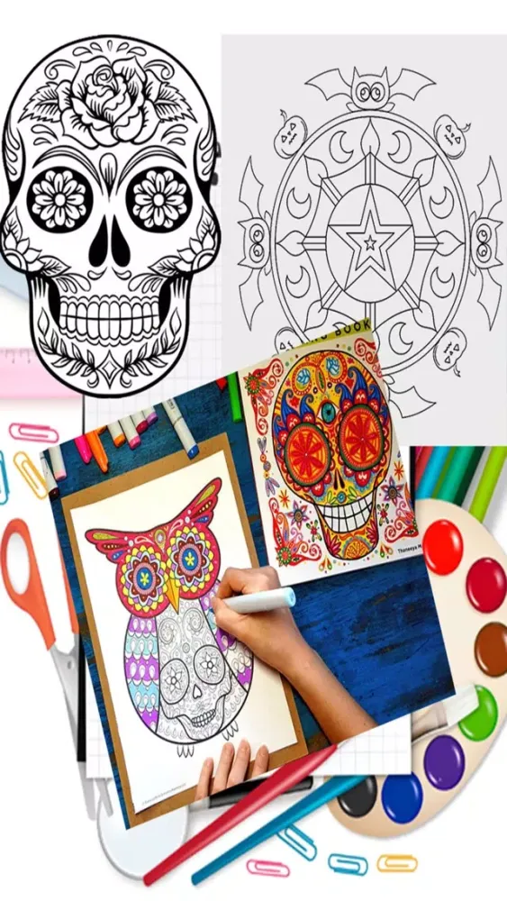 Capturas de pantalla de Halloween Mandala Coloring Book for kids