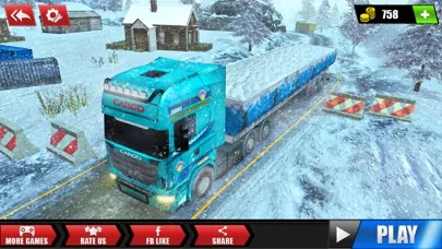 ภาพหน้าจอของ Snow Cargo Trailer Truck Drive