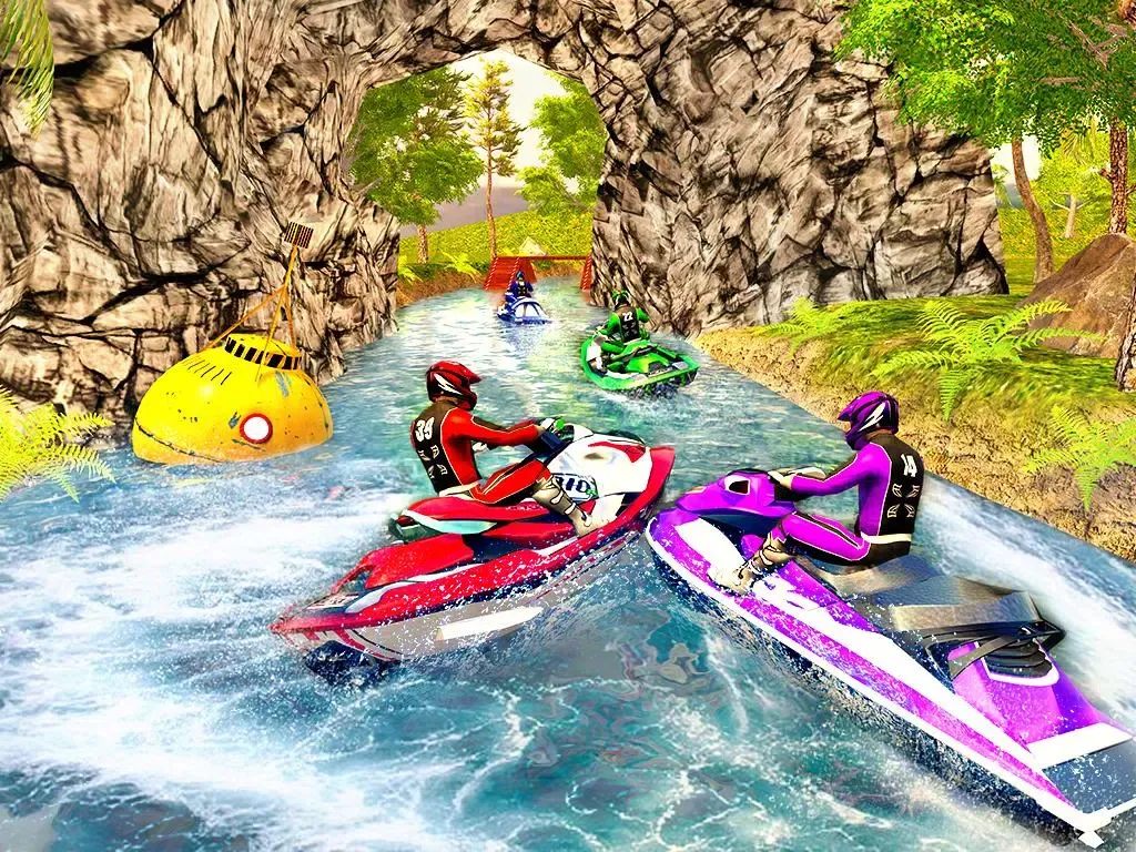 Capturas de tela do Water Jet Ski Boat Racing 3D