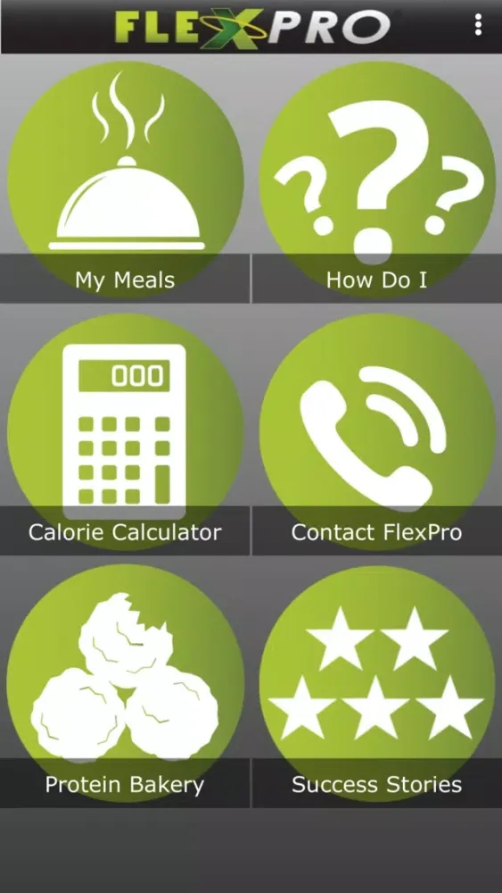 Tangkapan layar FlexPro Meals