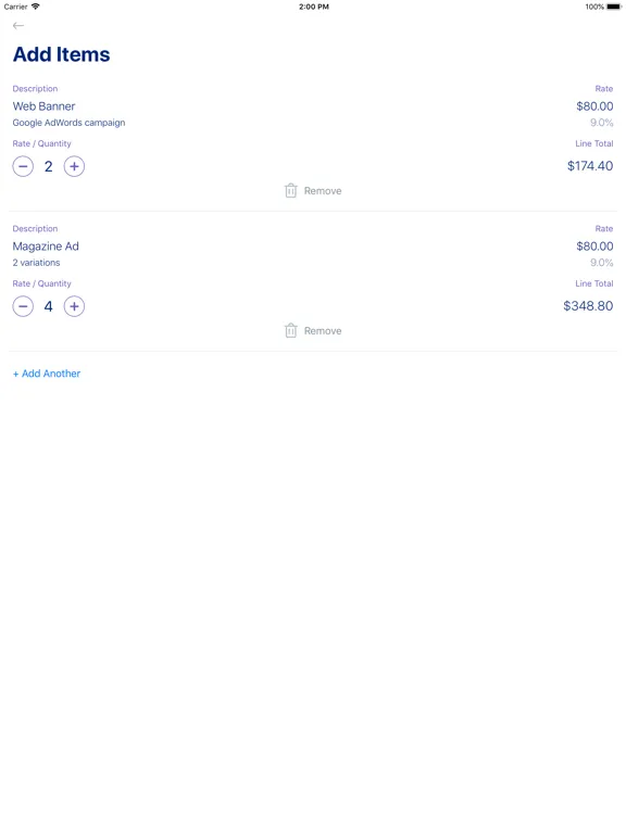 Скриншоты Invoice Creator by FreshBooks iPad 