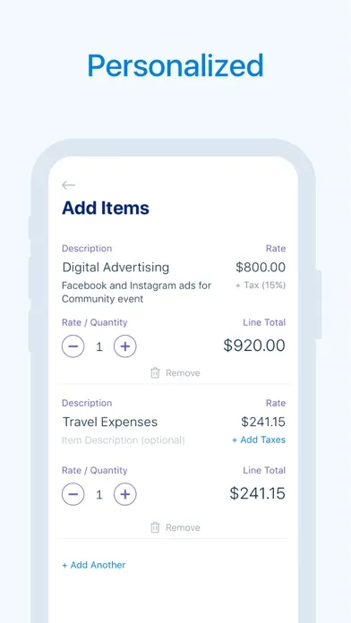Скриншоты Invoice Creator by FreshBooks