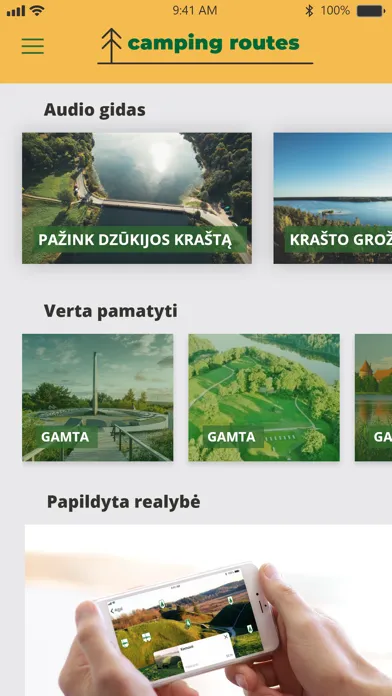 Capturas de tela do Camping routes