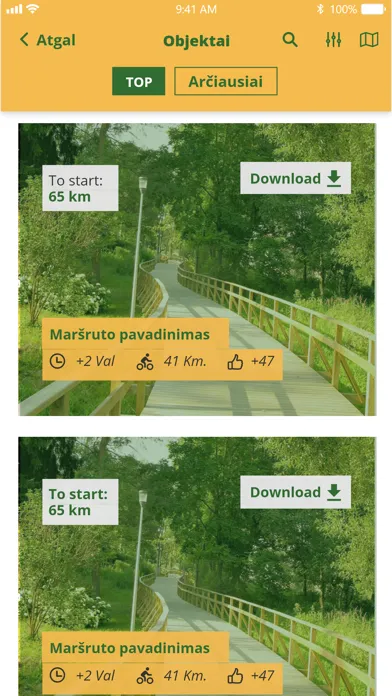 Capturas de tela do Camping routes