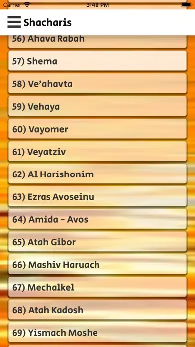 Read Along Siddur for Learning Screenshots