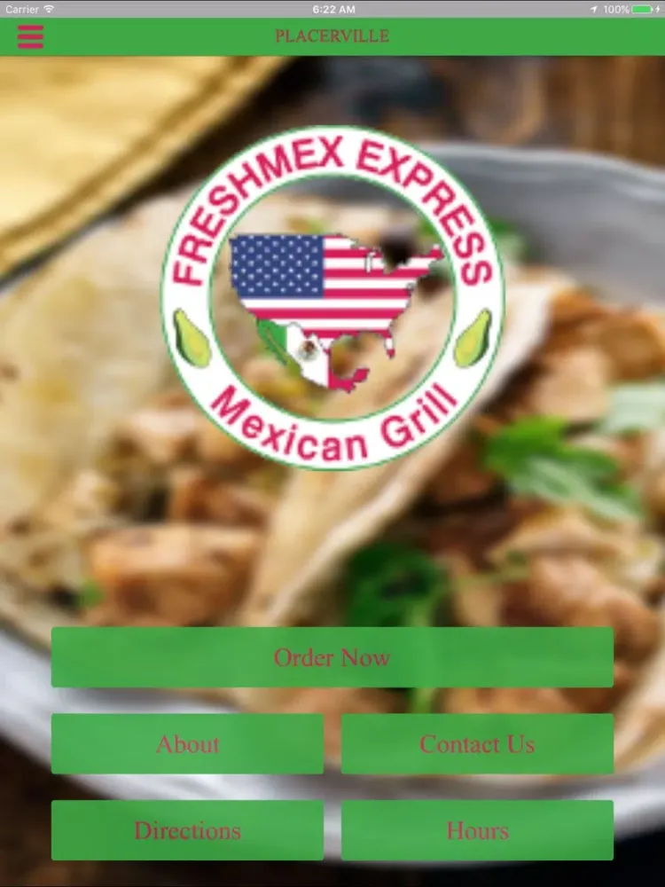 Tangkapan skrin FreshMex Express iPad 