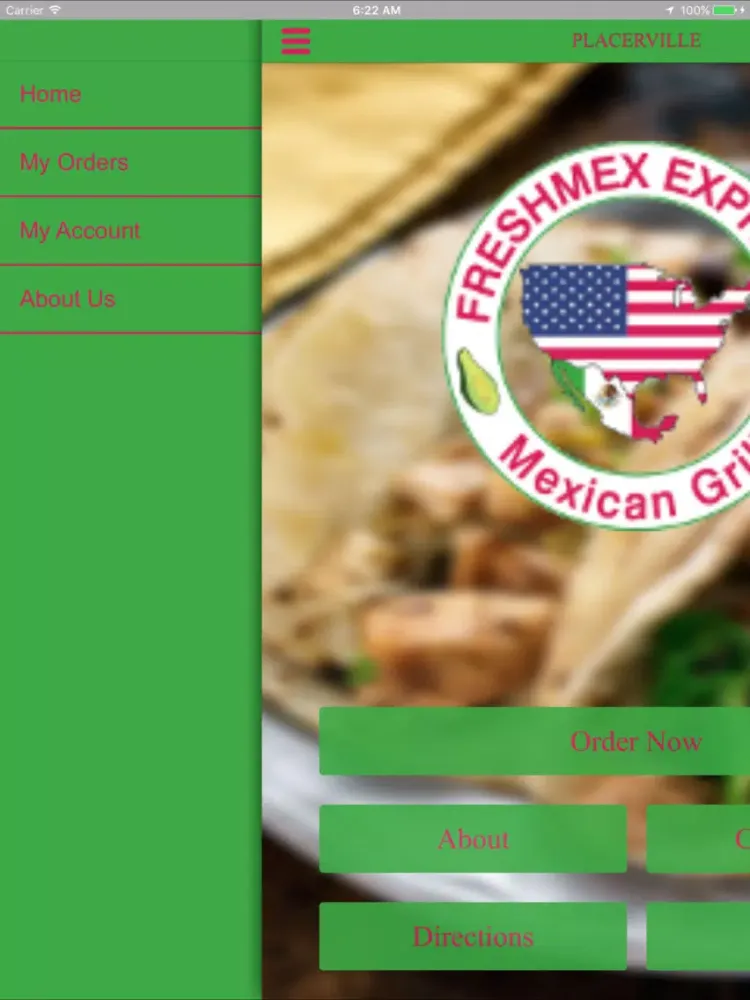 Tangkapan skrin FreshMex Express iPad 