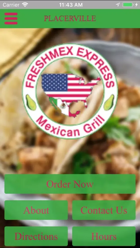 Tangkapan skrin FreshMex Express