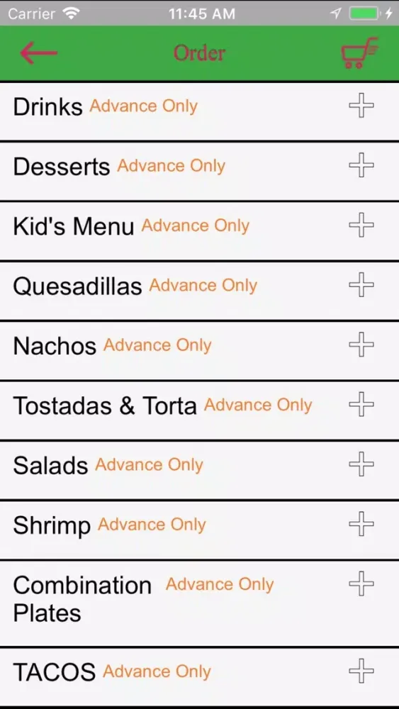 Tangkapan skrin FreshMex Express