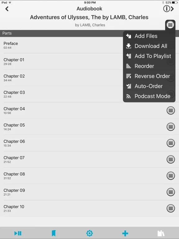 ภาพหน้าจอของ Bookmobile Audiobook Player iPad 