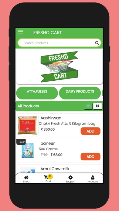 Ảnh chụp màn hình của Fresho Cart