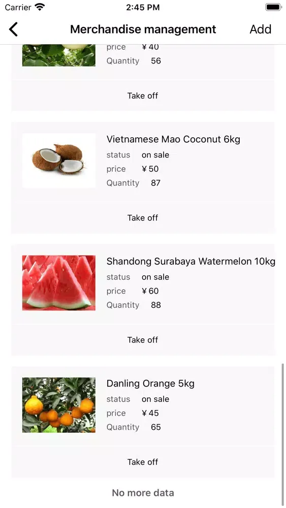 Zrzuty ekranu Fresh Orange Fruit Merchant