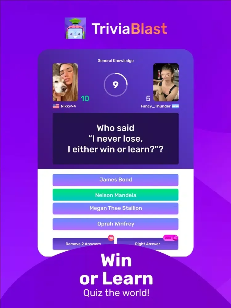 Ảnh chụp màn hình của Trivia Blast iPad 
