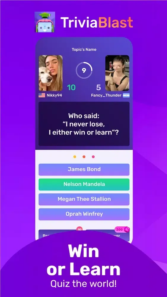 Ảnh chụp màn hình của Trivia Blast