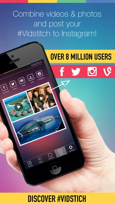 Vidstitch Frames for Instagram سکرین شاٹس