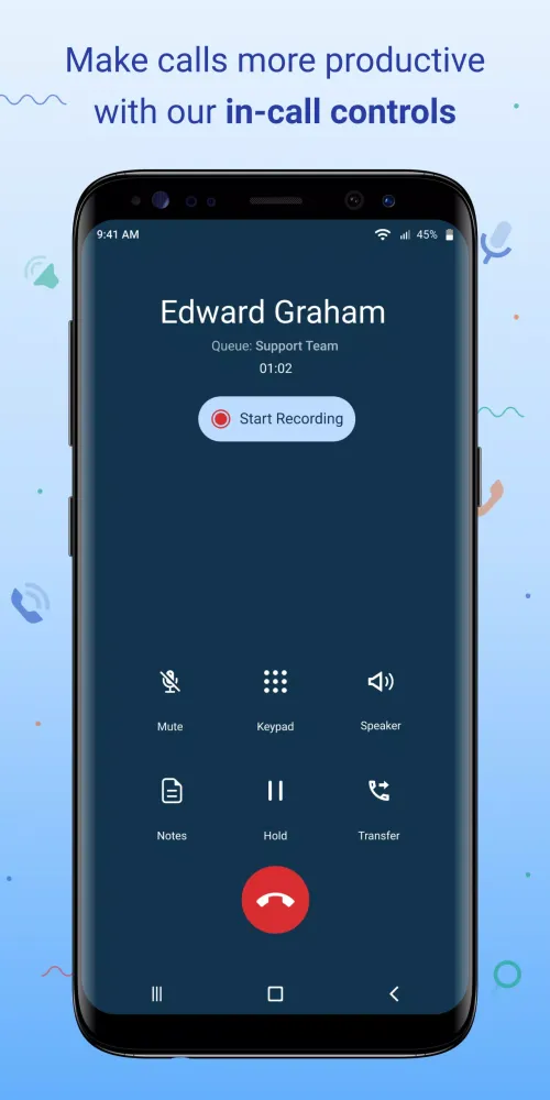 Capturas de tela do Freshcaller