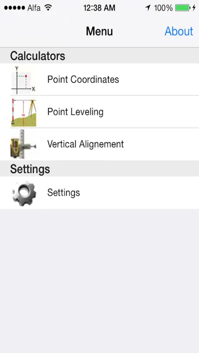 Capturas de tela do Surveying Calculator