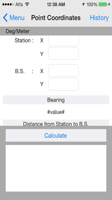 Capturas de tela do Surveying Calculator